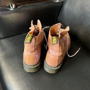 Pink iridescent glittery DrMarten boots